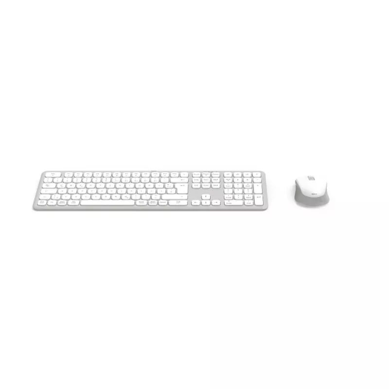 Hama WKM-550 belaidė klaviatūra su pele RF Wireless + Bluetooth QWERTZ vokiškas išdėstymas Pilka, Balta