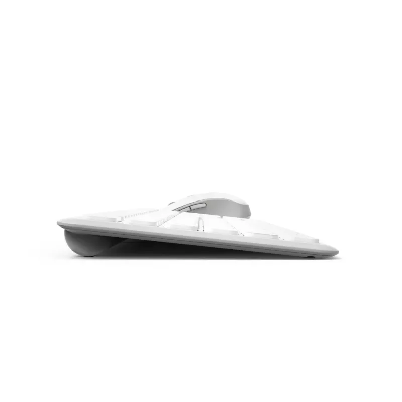 Hama WKM-550 belaidė klaviatūra su pele RF Wireless + Bluetooth QWERTZ vokiškas išdėstymas Pilka, Balta