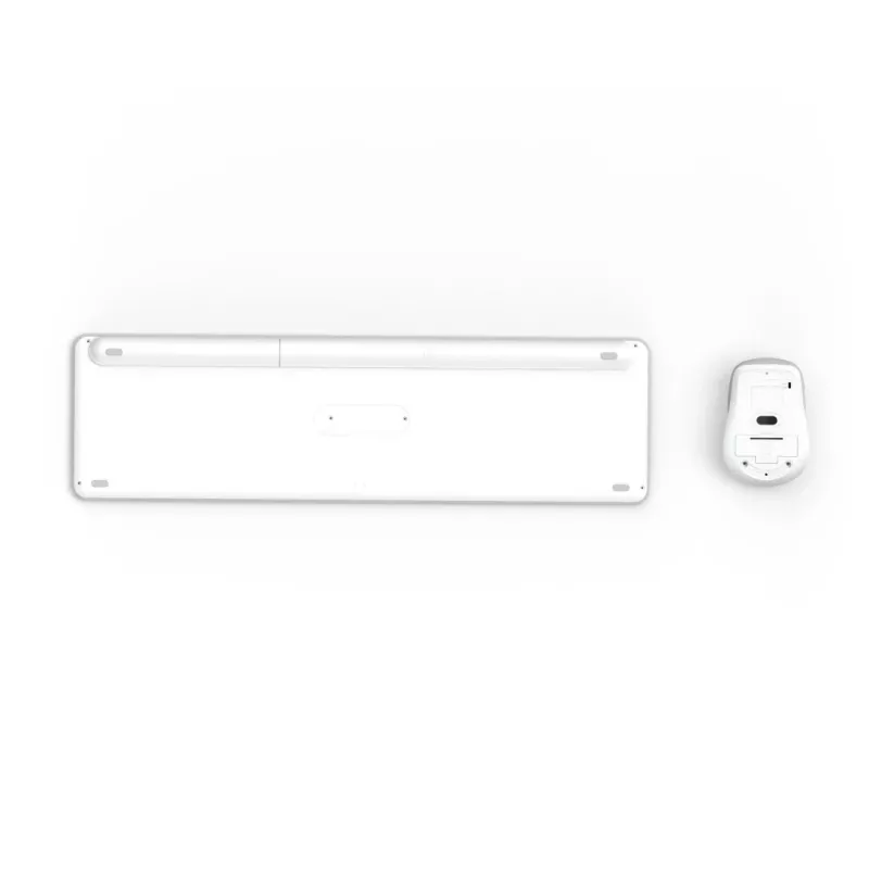 Hama WKM-550 belaidė klaviatūra su pele RF Wireless + Bluetooth QWERTZ vokiškas išdėstymas Pilka, Balta
