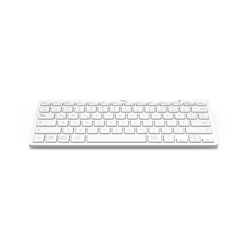 Hama Travel 400 belaidė klaviatūra QWERTZ vokiška Bluetooth pilka, balta