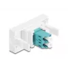 Skaidulinės optikos adapteris DeLOCK 90845 LC kelių režimų 1 vnt. akvamarino spalvos baltas