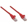 Intellinet tinklo jungiamasis kabelis Cat5e, 0,5 m, raudonas, CCA, U/UTP, PVC, RJ45, paauksuoti kontaktai, apsaugotas nuo užkliuvimo, su gaubtuku, viso gyvenimo garantija