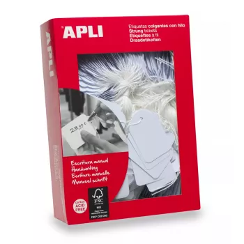 Kabinamos etiketės APLI 00390 500 vnt Baltos Stačiakampės 2,2x3,5 cm