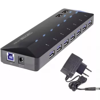 USB 3.2 Gen 1 sąsajų šakotuvas Renkforce RF-3806034
