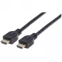 Manhattan HDMI 4K@60Hz laidas su Ethernet – CL3, 3 m, tinkamas montuoti sienoje, vyriškas į vyrišką, juodas, Ultra HD 4K x 2K, visą gyvenimą trunkanti garantija