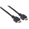Manhattan HDMI 4K@60Hz laidas su Ethernet – CL3, 3 m, tinkamas montuoti sienoje, vyriškas į vyrišką, juodas, Ultra HD 4K x 2K, visą gyvenimą trunkanti garantija