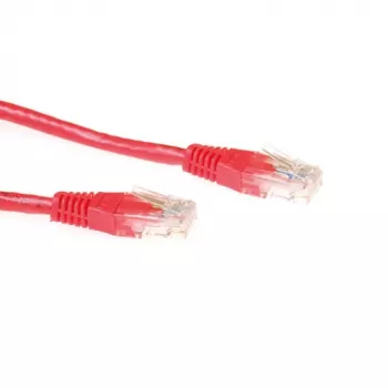 ACT raudonas 20 m U/UTP CAT6A patch kabelis su RJ45 jungtimis