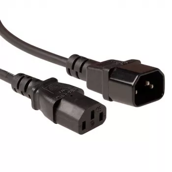 ACT Powercord LSZH C13 - C14 juodas 5 m maitinimo laidas