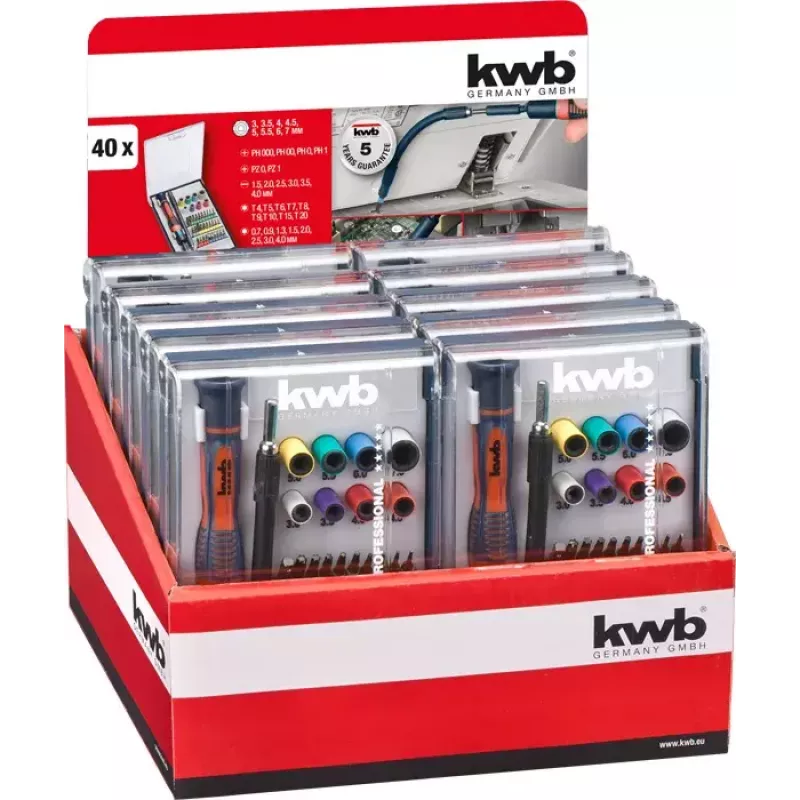 Antgalių rinkinys KWB 115700 30 vnt.
