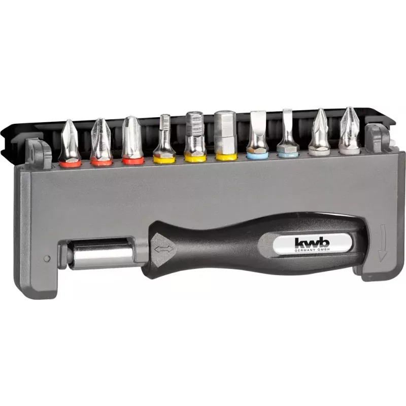 Atsuktuvų antgalių rinkinys KWB Industrial Steel Standard Handy Bit Box