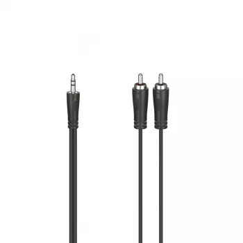 Hama 00205112 garso kabelis 5 m 3,5 mm 2 x RCA juodas