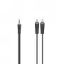 Hama 00205112 garso kabelis 5 m 3,5 mm 2 x RCA juodas