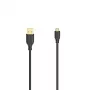 Hama Flexi-Slim USB 2.0 laidas 0,75 m Micro-USB A USB A juodas