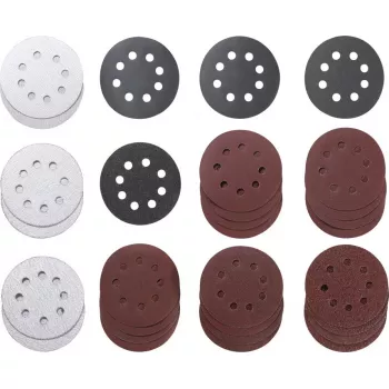 Šlifavimo diskų rinkinys kwb Quick-stick 30 vnt. 11,5 cm korundas