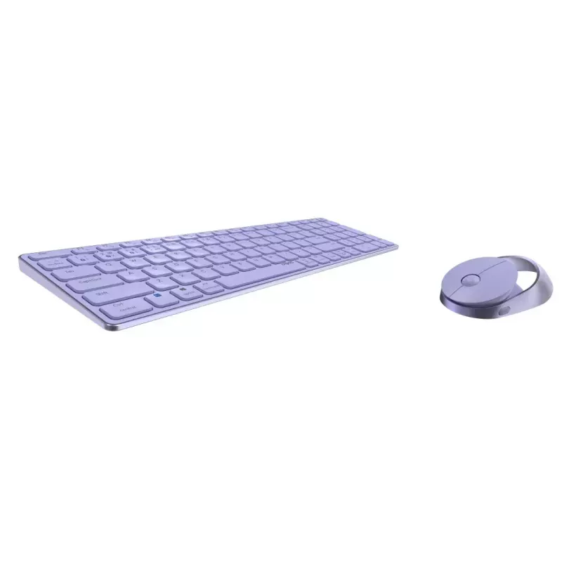 Rapoo 9750M belaidė klaviatūra su pele, Bluetooth, QWERTZ vokiškas išdėstymas, alyvinė spalva