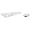 Rapoo 9850M belaidė klaviatūra su pele, RF / Bluetooth, QWERTZ vokiškas išdėstymas, balta