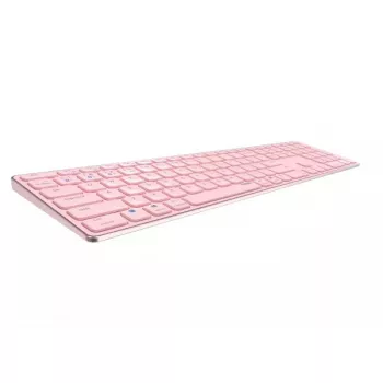 Rapoo E9800M belaidė klaviatūra Bluetooth QWERTZ vokiška rožinė