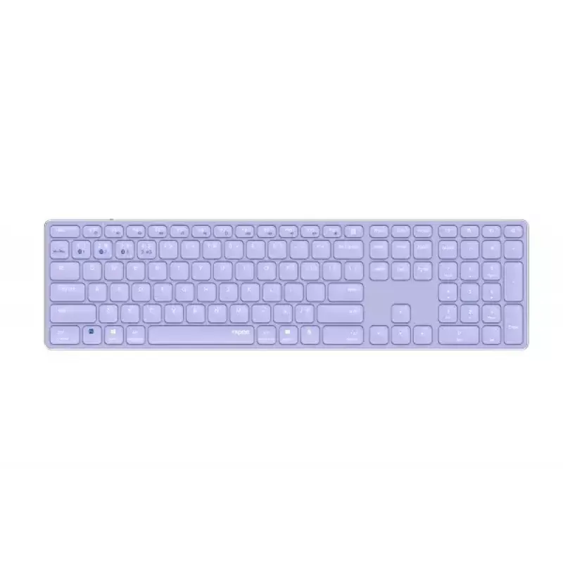 Rapoo E9800M belaidė klaviatūra Bluetooth QWERTZ vokiška alyvinė