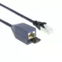 ACT Blue 2 m LSZH S/FTP CAT6A MPTL ilginimo kabelis su RJ45 jungtimis (be užkabinimo)