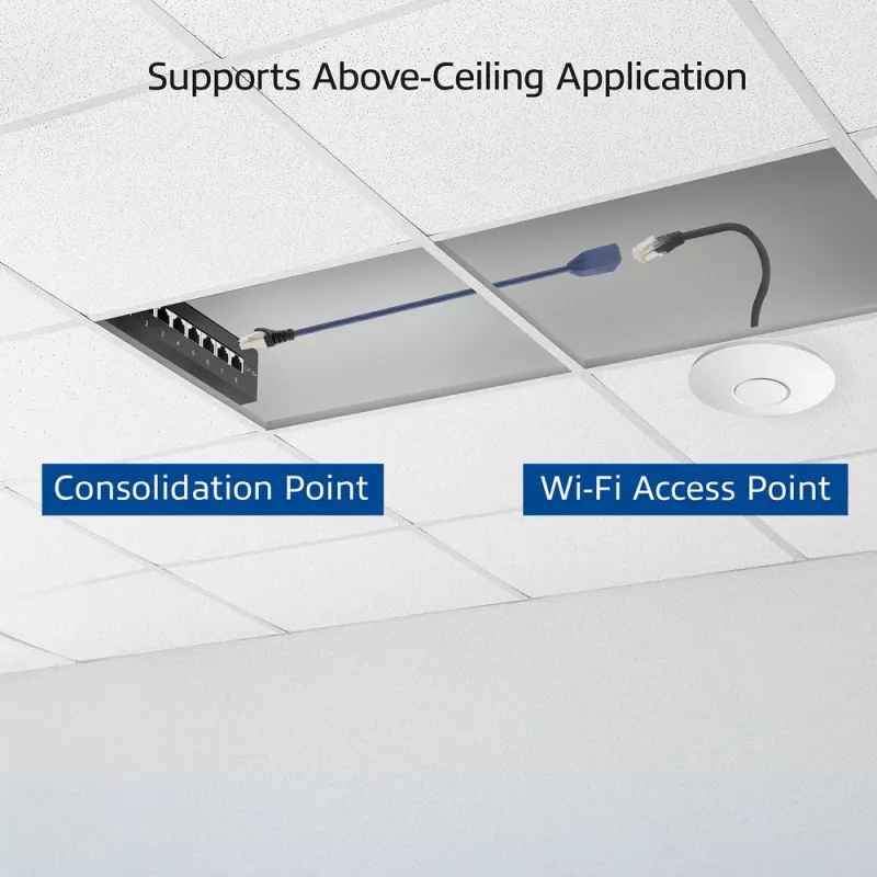 ACT Blue 2 m LSZH S/FTP CAT6A MPTL ilginimo kabelis su RJ45 jungtimis (be užkabinimo)