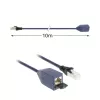 ACT Blue 10 m LSZH S/FTP CAT6A MPTL ilginimo laidas, snagless, RJ45
