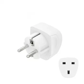 Hama 00223459 kištukinis adapteris tipas E/F hibridinis į tipą G (JK) Baltas