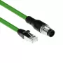 ACT Industrial 3.00 m sensorinis kabelis M12A 8 kontaktų kištukas į RJ45 kištuką, Ultraflex SF/UTP TPE, ekranuotas
