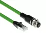 ACT Industrial 1,50 m jutiklio kabelis M12A 8 kontaktų moteriškas į RJ45 vyrišką, Ultraflex SF/UTP TPE, ekranuotas