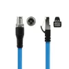 ACT Industrial 1,50 m jutiklio kabelis M12X 8 kontaktų kištukas į RJ45, Superflex SF/UTP TPE, ekranuotas
