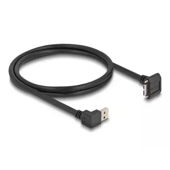 DeLOCK USB kabelis USB Type-A kištukas 90° žemyn į Micro-B kištuką 1 m juodas