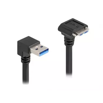 DeLOCK USB kabelis USB Type-A kištukas 90° žemyn į Micro-B kištuką 1 m juodas