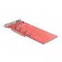DeLOCK PCI Express x16 kortelė 4 x vidiniams NVMe M.2 Key M 110 mm bifurkacija