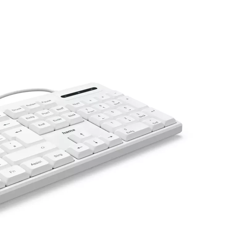 Hama CK-200 klaviatūra Namai/Biuras USB QWERTZ Vokiška balta