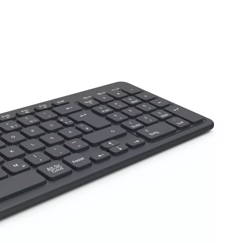 Hama WK-300 belaidė klaviatūra RF + Bluetooth QWERTZ vokiška juoda