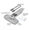 ACT USB 40Gbps M.2 2280 NVMe / PCIe SSD korpusas, be įrankių