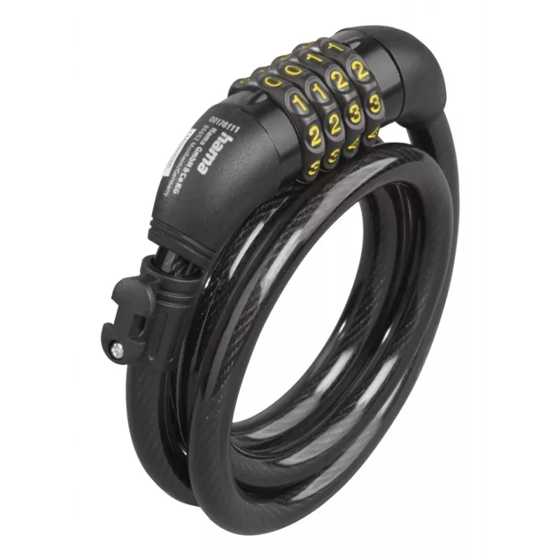 Hama 00178135 dviračio spynelė juoda 1200 mm kabelinė spyna