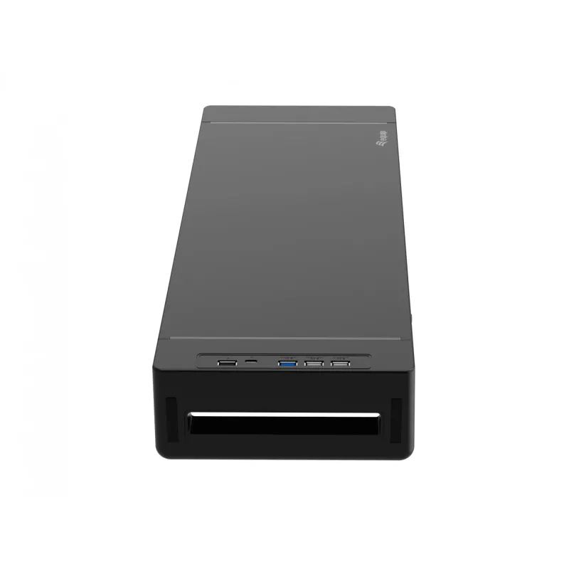 Monitorio stovas EQUIP Ergonominis monitoriaus stovas su USB (USB-A x4, USB-C x1), pastatomas ant stalo, 25 kg, juodas