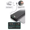 Monitorio stovas EQUIP Ergonominis monitoriaus stovas su USB (USB-A x4, USB-C x1), pastatomas ant stalo, 25 kg, juodas