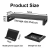 Monitorio stovas EQUIP Ergonominis monitoriaus stovas su USB (USB-A x4, USB-C x1), pastatomas ant stalo, 25 kg, juodas