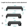 Monitorio stovas EQUIP Ergonominis monitoriaus stovas su USB (USB-A x4, USB-C x1), pastatomas ant stalo, 25 kg, juodas
