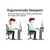 Monitorio stovas EQUIP Ergonominis monitoriaus stovas su USB (USB-A x4, USB-C x1), pastatomas ant stalo, 25 kg, juodas
