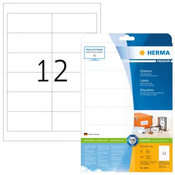 Lipnūs etikečių lapai HERMA Labels Premium A4 97x42,3 mm