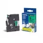 Juosta etikečių spausdinimui Brother TZ-721, juoda ant žalios, 9 mm