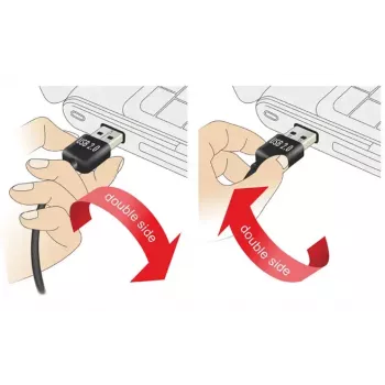 USB laidas DeLOCK 5m USB 2.0 A - miniUSB m/m 83381 Juoda