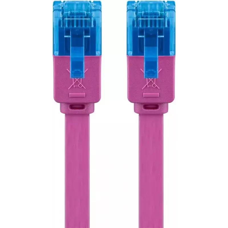 Plokščiasis jungiamasis kabelis Goobay CAT 6A U/UTP 2 m, violetinis