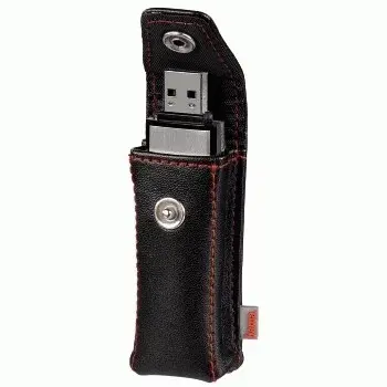 Hama USB laikiklio dėklas „Fashion“, juodas, odos imitacija