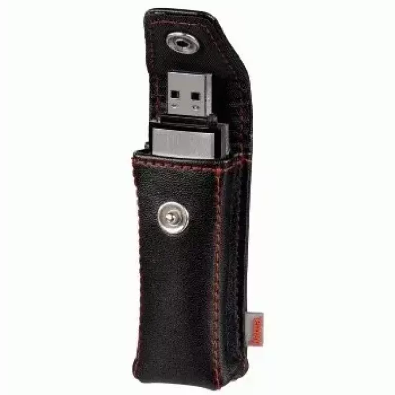 Hama USB laikiklio dėklas „Fashion“, juodas, odos imitacija