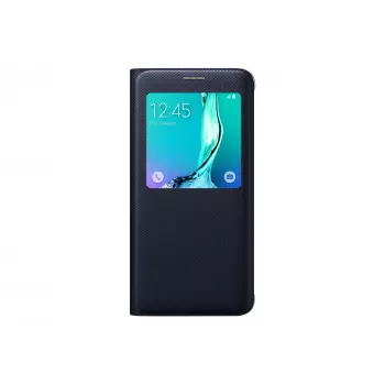 Samsung EF-CG928 S-View Flip dėklas Samsung Galaxy S6 edge+ juodas/mėlynas