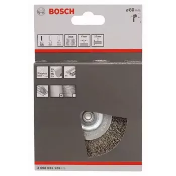 Šepečio ratas Bosch 2 608 622 123 8 cm, kotelio skersmuo 6 mm