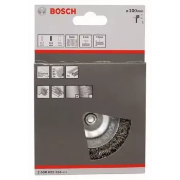 Šepečio ratas Bosch 2 608 622 124 10 cm, kotelio skersmuo 6 mm